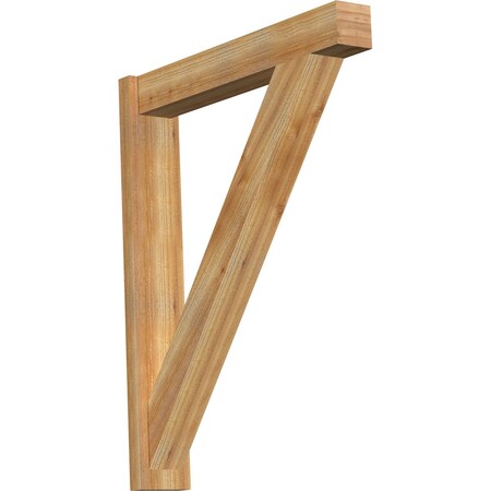 Ekena Millwork Traditional Block Rough Sawn Outlooker, Western Red Cedar, 6"W x 34"D x 42"H OUT06X34X42TRA05RWR